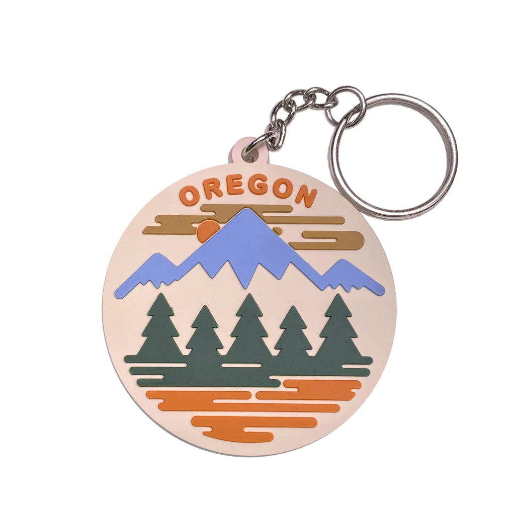 Oregon Fifty Ranges PVC Keychain – The Bend Store